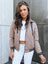Damenjacke mit abnehmbarer Kapuze & Zipper-Details